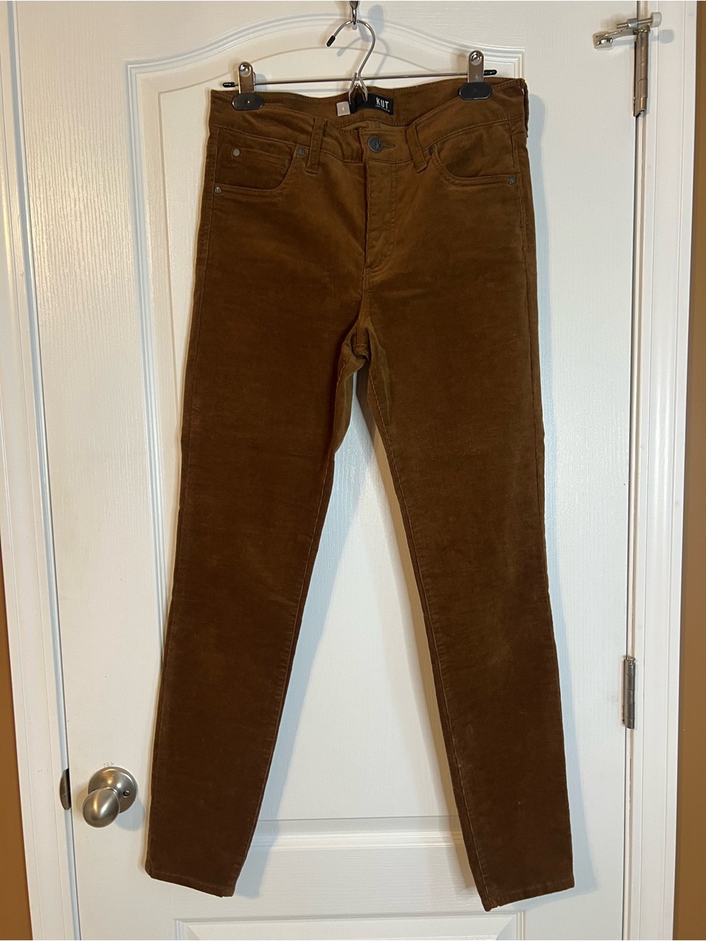 Kut From The Kloth Jeans Womens 6 Diana Brown Stretch Mid Corduroy Skinny NWT